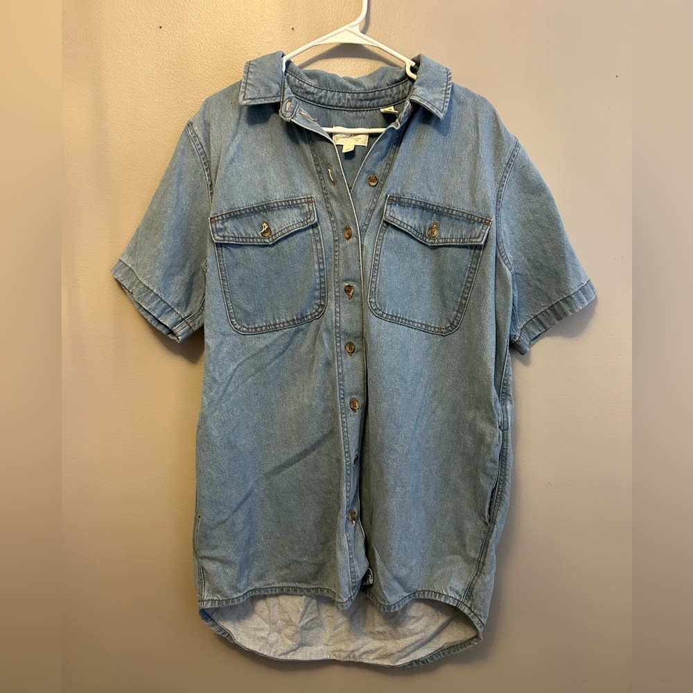 Universal Thread Light Blue Denim Button Down dress